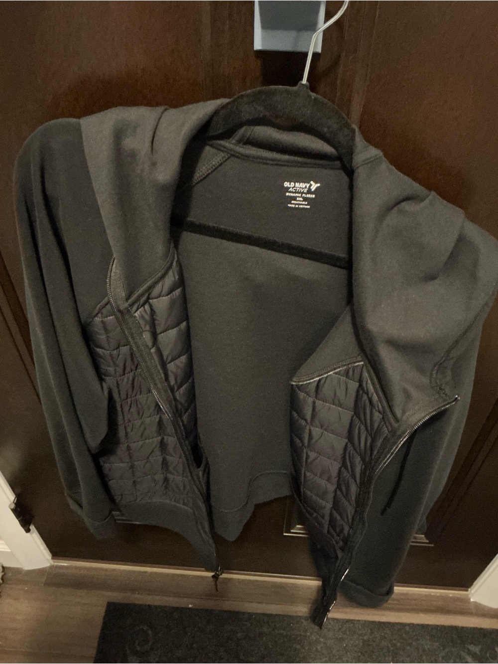 Old Navy Women’s Black Utility Jacket with Quilted Panels XXL